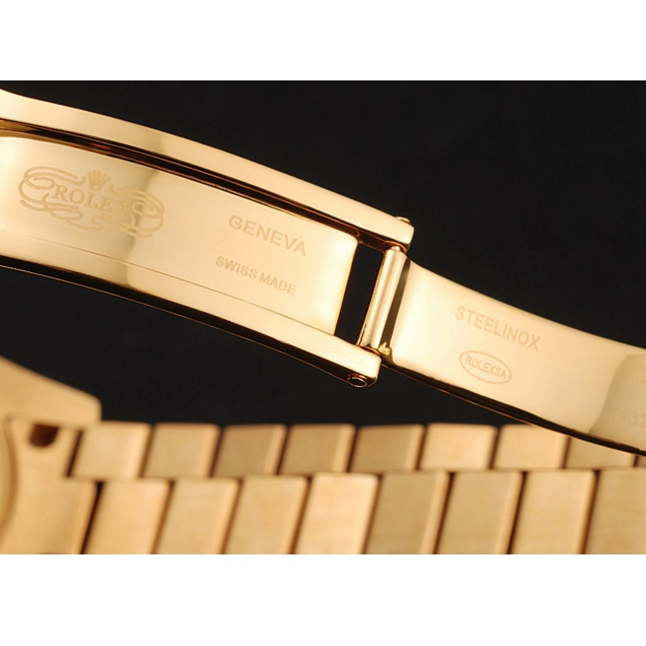 Aaa replica watch Day Gold Full Yellow Date Diamond Swiss Rolex Pave 0526